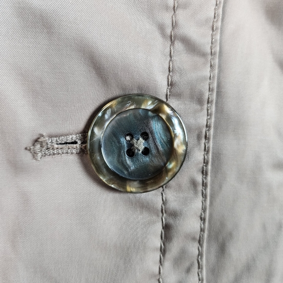 Merona Med Light Brown Classic Button Up Trench Coat Double Breasted Jacket - Picture 2 of 6